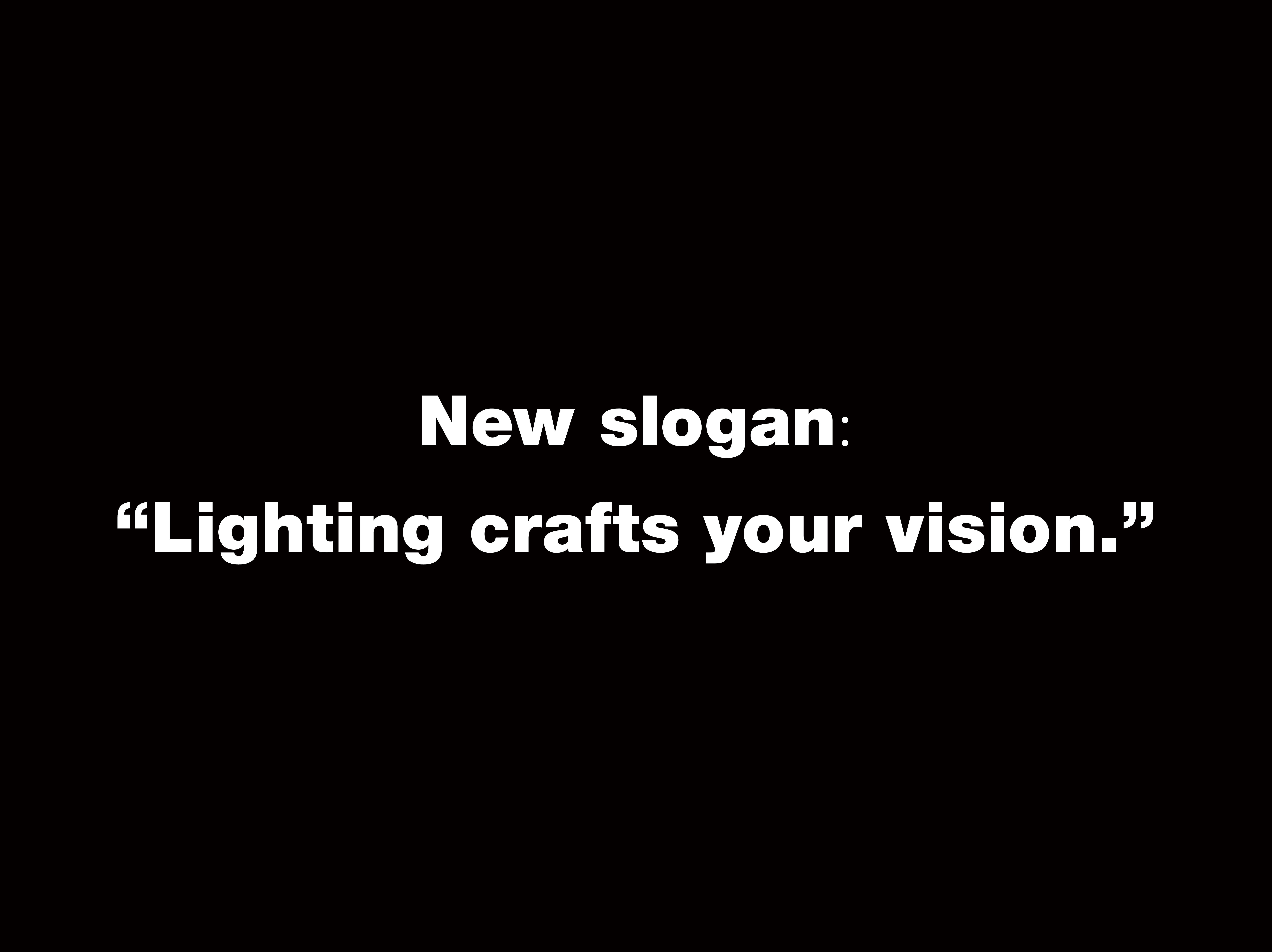 New Slogan, New Chapter